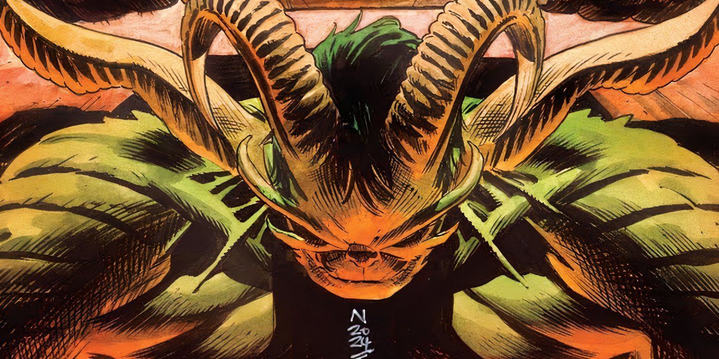 The Enkidu aka the first Hulk with massive horns on his head.