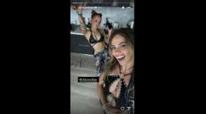 The Bachelor's Kelsey Anderson's Instagram story at Ultra Music Festival with a friend