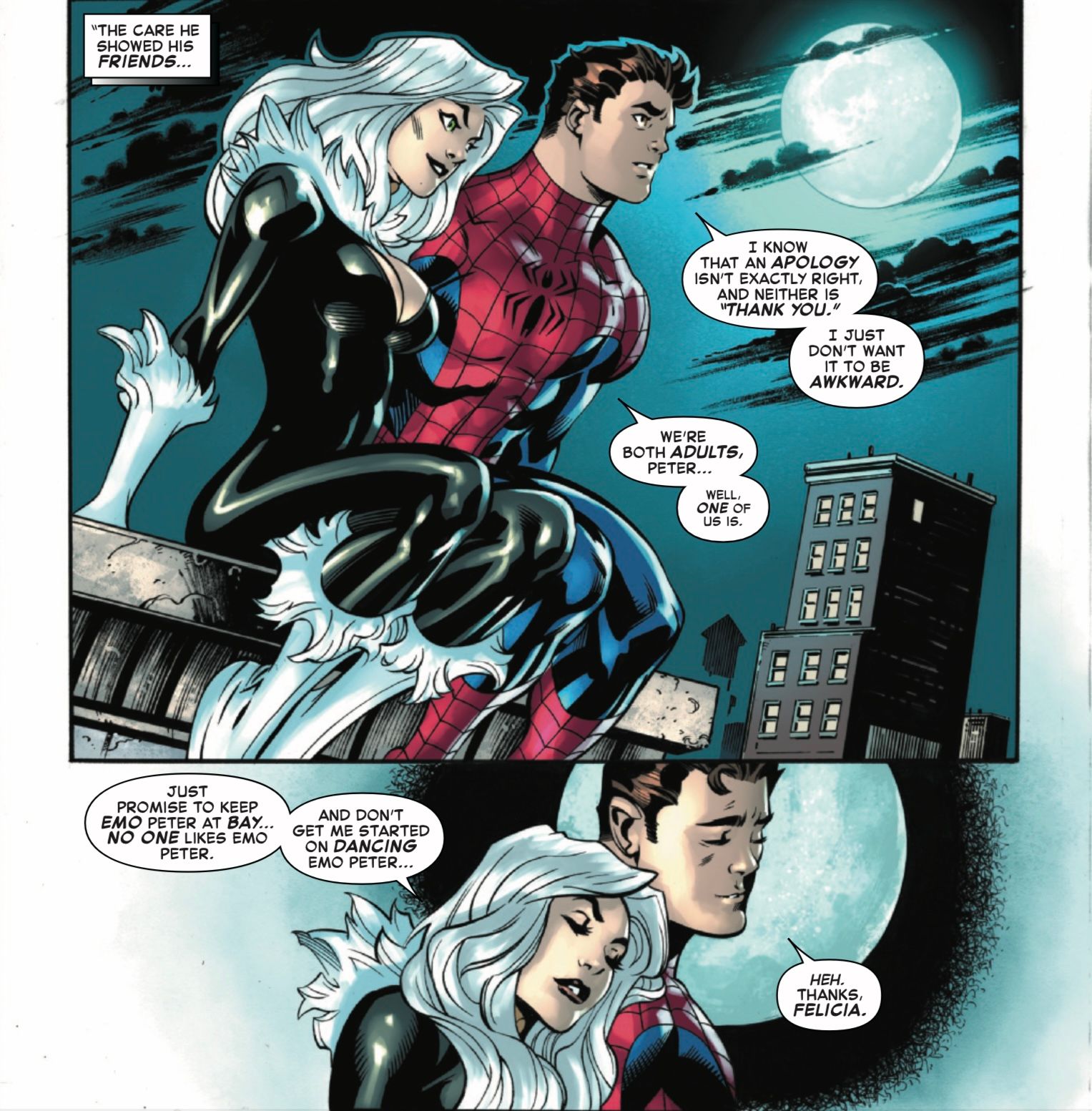Amazing Spider-Man #70 by Kelly, McGuinness, Farmer, Rathburn - Black Cat tells Peter that people don’t like him Emo