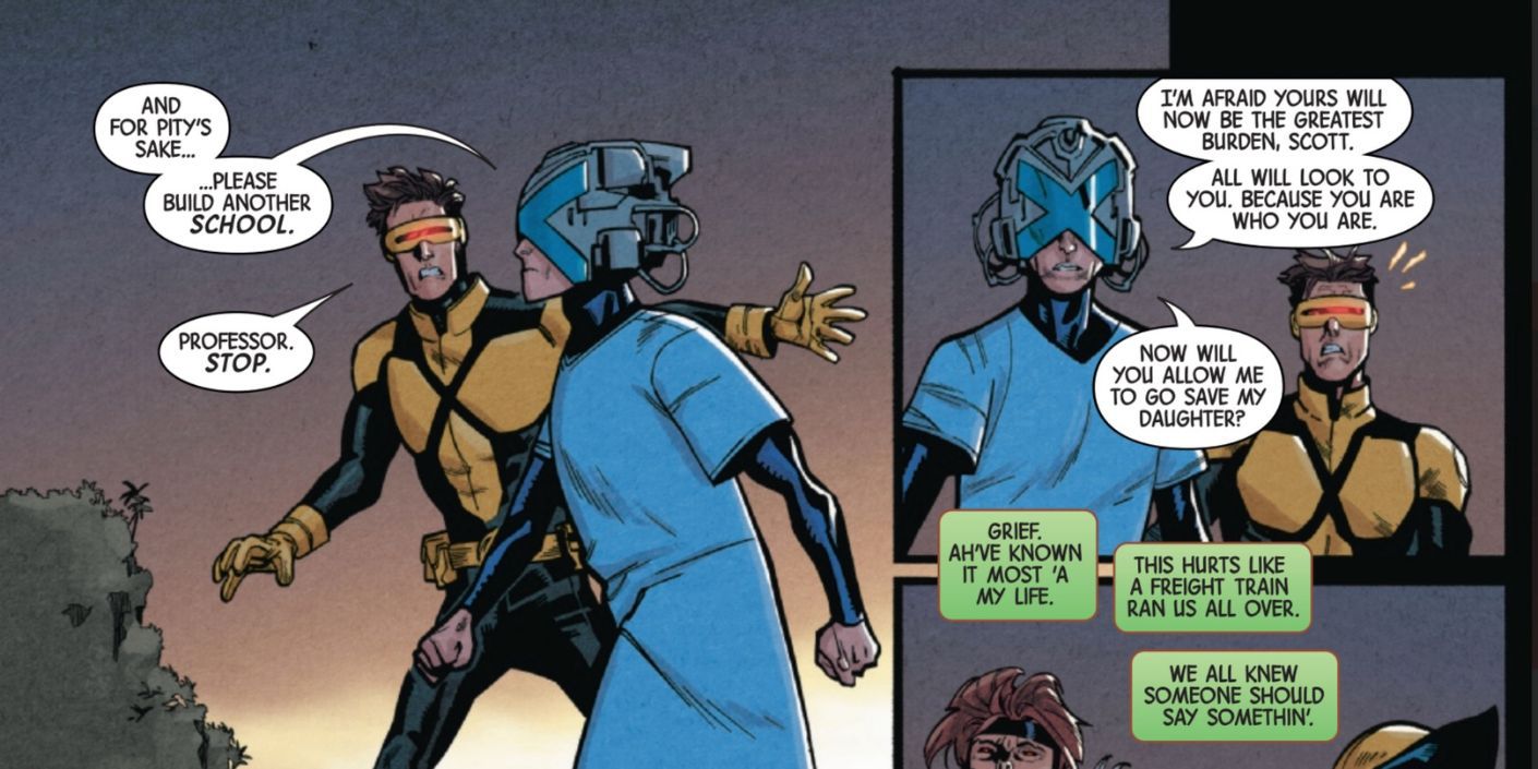 Charles Xavier tells Cyclops he&rsquo;s going to save his daughter