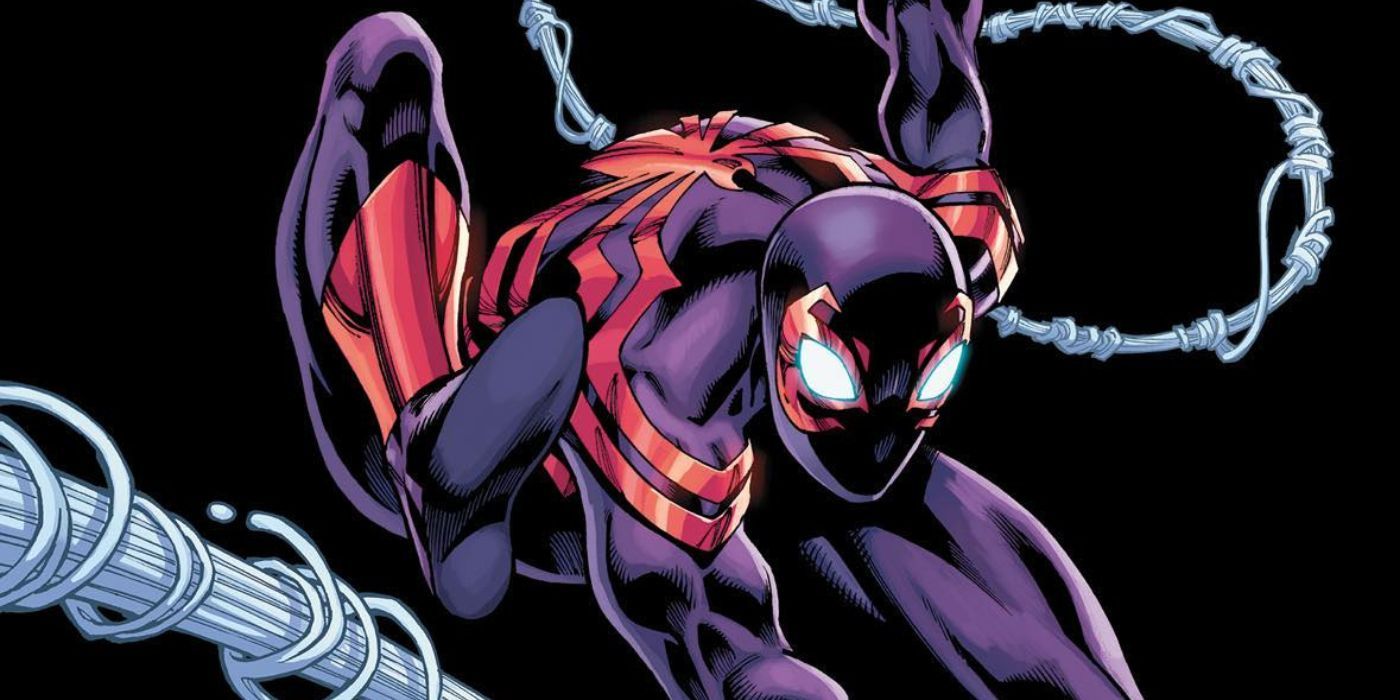 Comic book art by Todd Nauck: Miles Morales in Vibranium Spider-Man suit