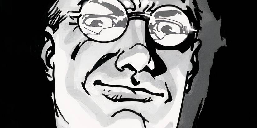 Close-up on the face of Thomas Richards from The Walking Dead comic.