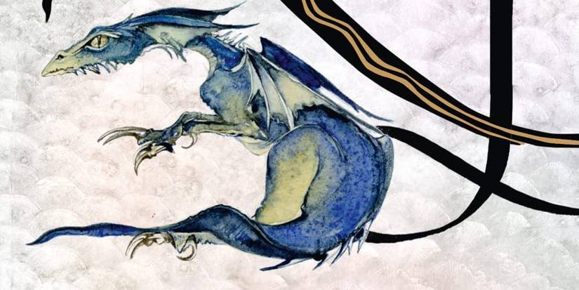 A dragon from the cover of Robin Hobb's Dragon Keeper