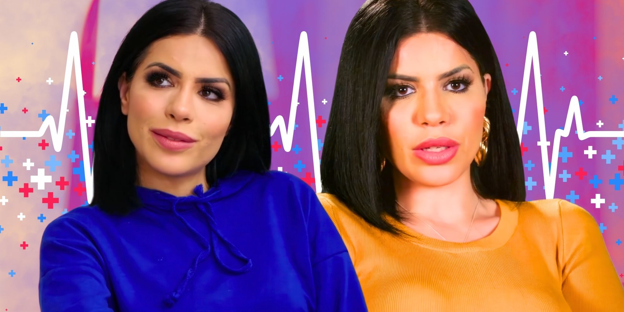 90 Day Fiancé’s Larissa Lima with heart rate signal behind her.