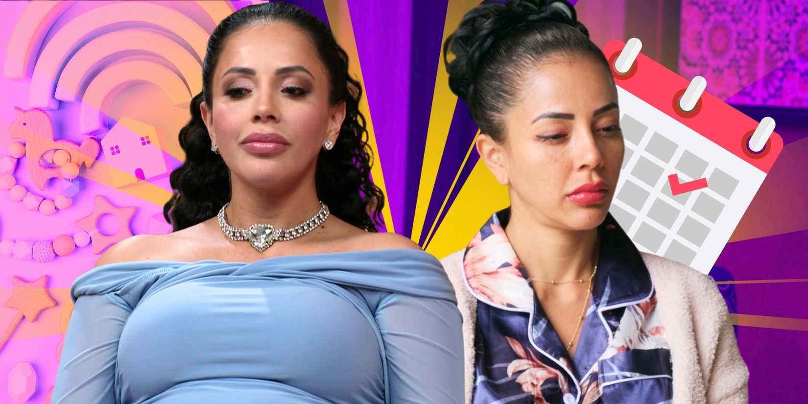 90 Day Fiancé's Jasmine Pineda looks somber with a calendar behind her.