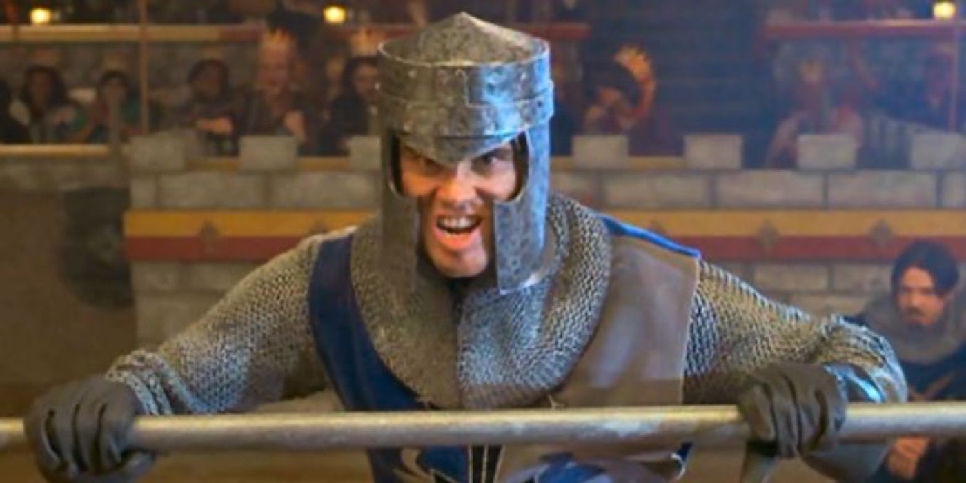 Jim Carrey in armor in The Cable Guy
