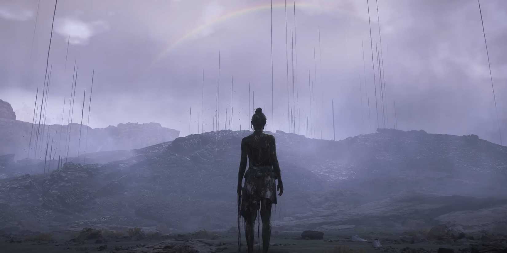 A character standing in a goopy place in death stranding 2
