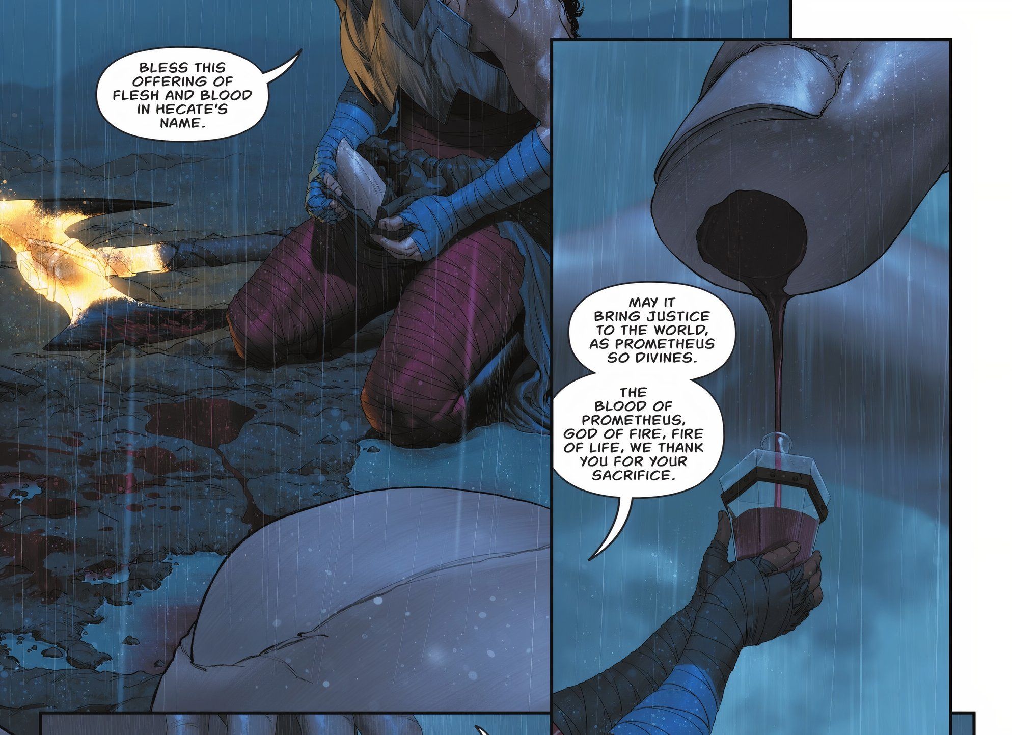 Absolute Wonder Woman Gets Prometheus' Blood DC