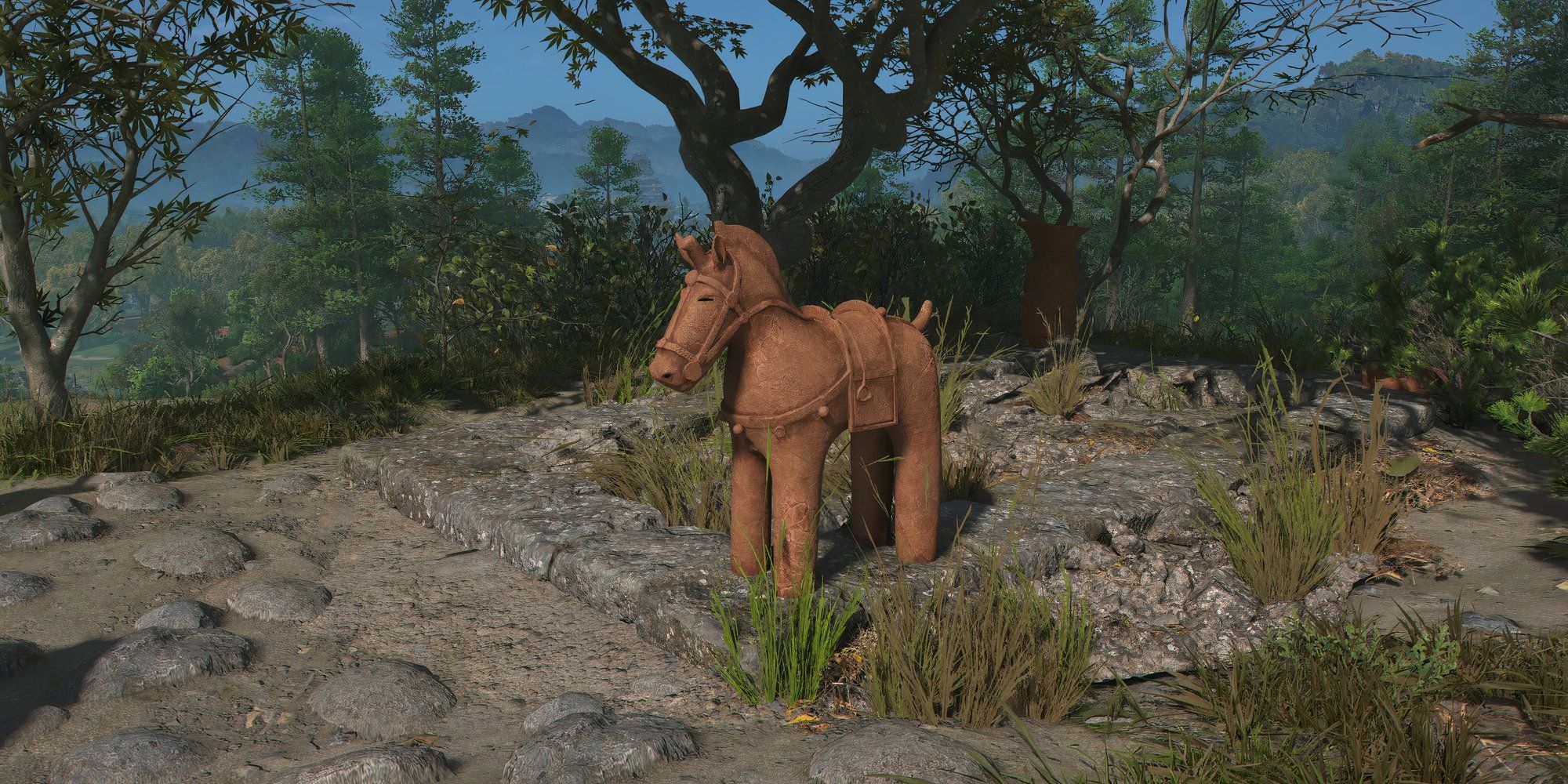 A Clay horse in AC Shadows that tells you a Kofun is nearby
