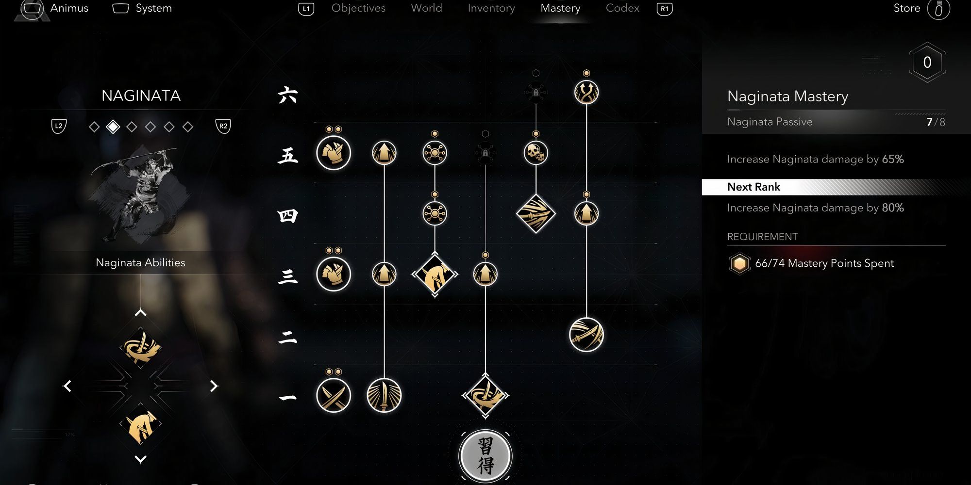 AC Shadows Naginata Yasuke Skill Tree