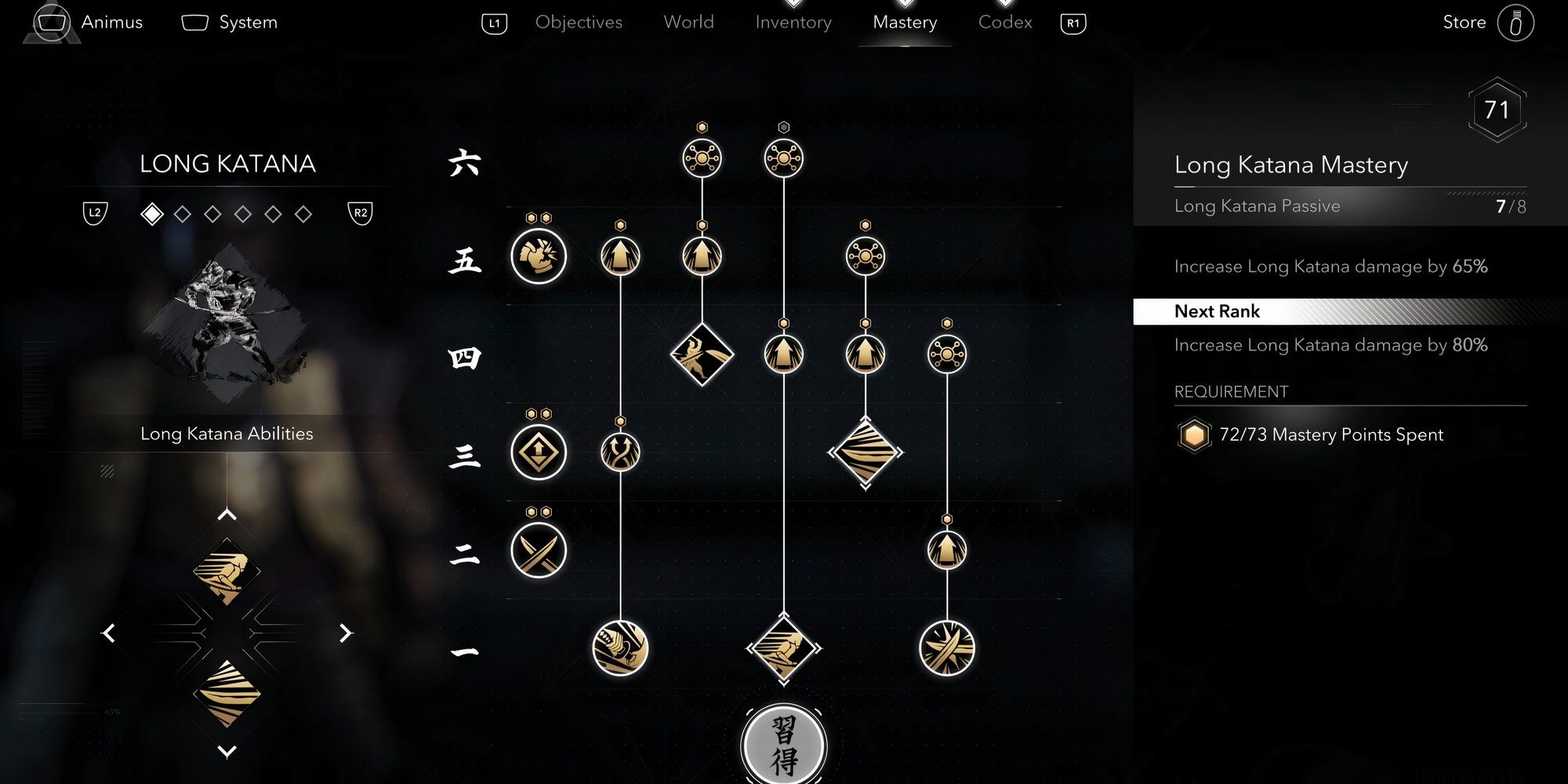 AC Shadows Yasuke Long Katana Skill Tree
