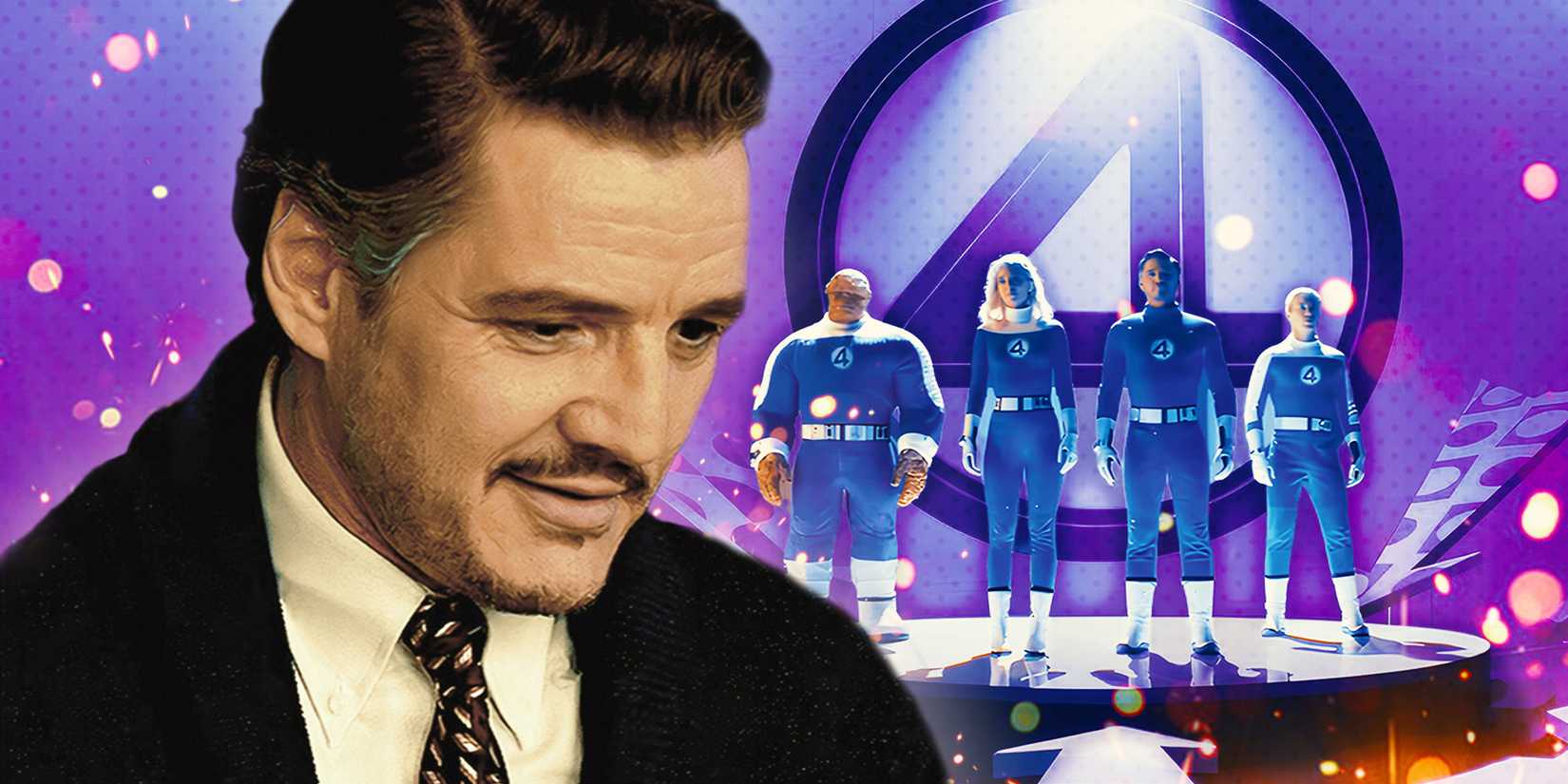 Pedro Pascal as Reed Richards and the MCU Fantastic Four lined up