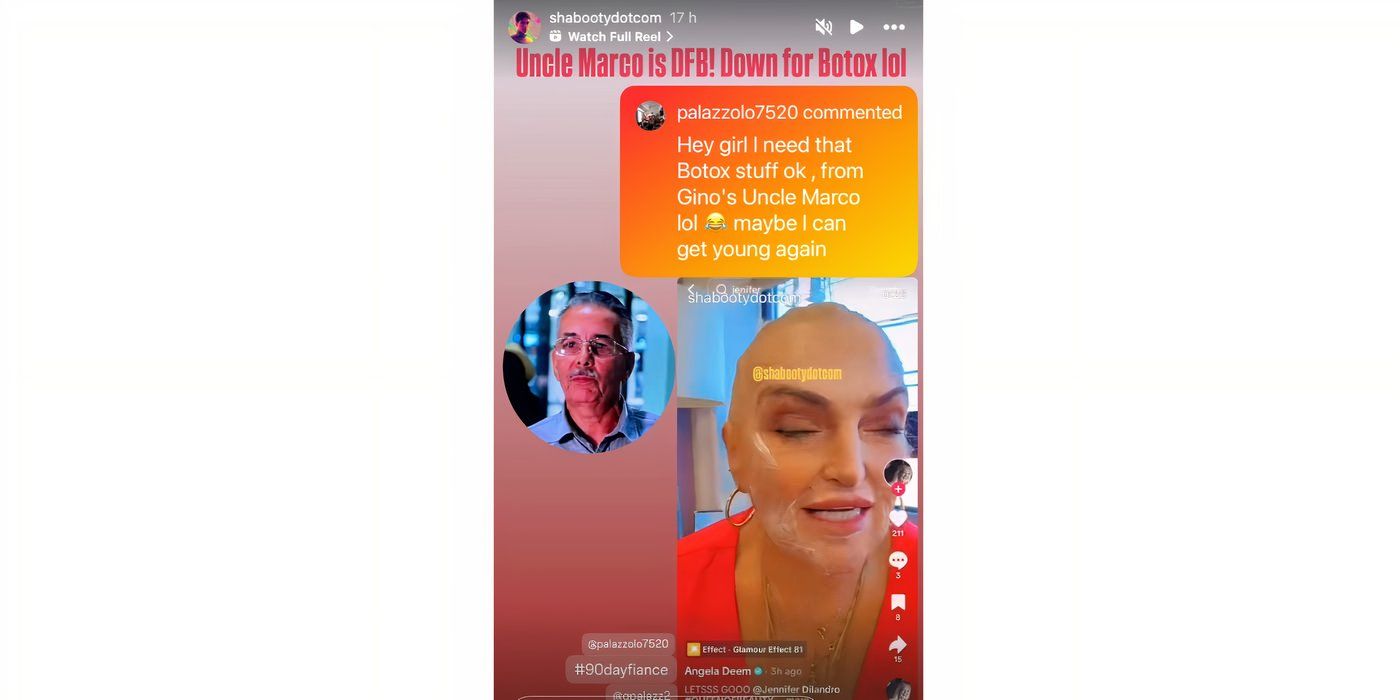Angela Deem in 90 DAY Fiance on Instagram Stories about Uncle Marco