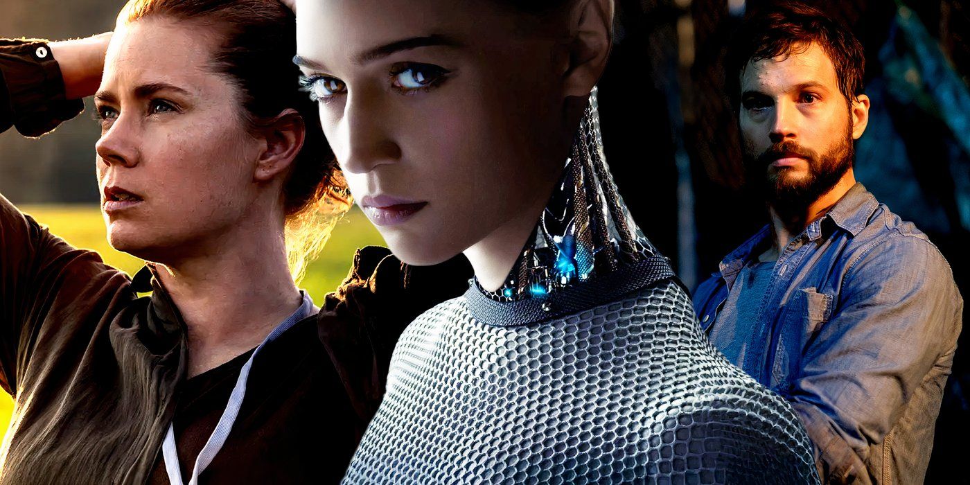 Collage of Arrival, Ex Machina, and Upgrade