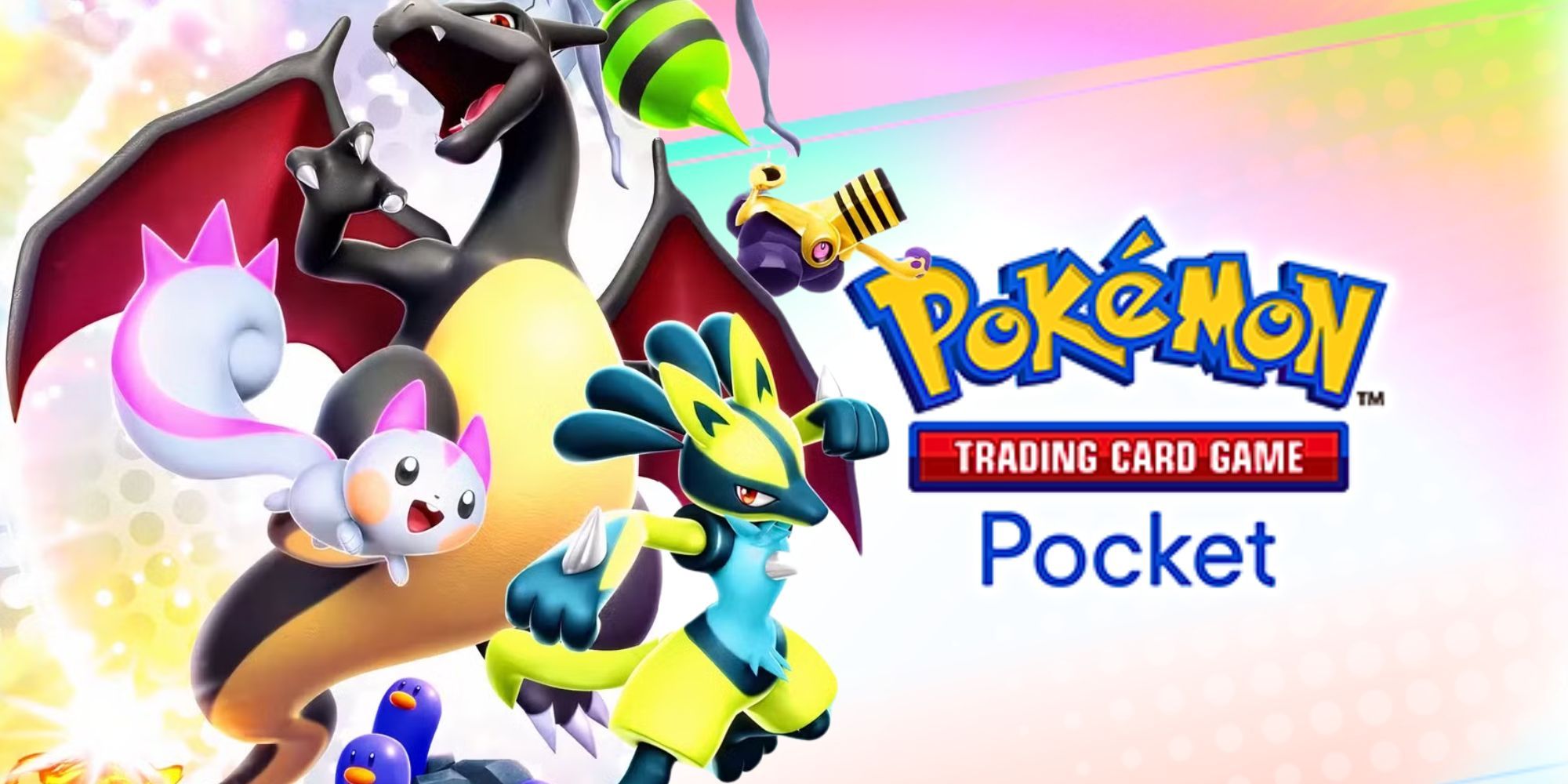 Art from the Shining Revelry set over the Pokemon TCG Pocket logo