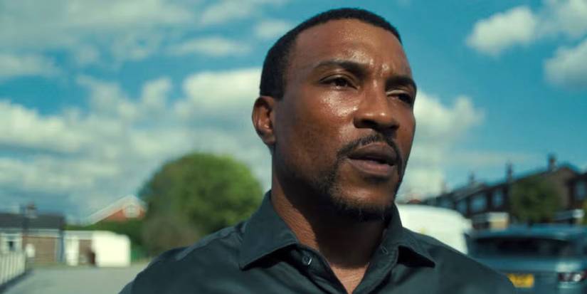 Ashley Walters looking concerned in Adolescence