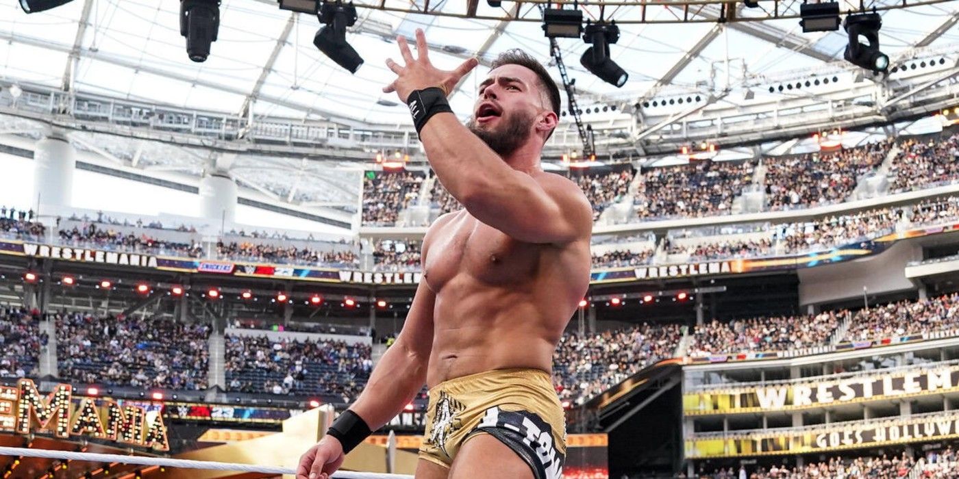 Austin Theory does John Cena&rsquo;s You Can&rsquo;t See Me Taunt at WWE WrestleMania 39