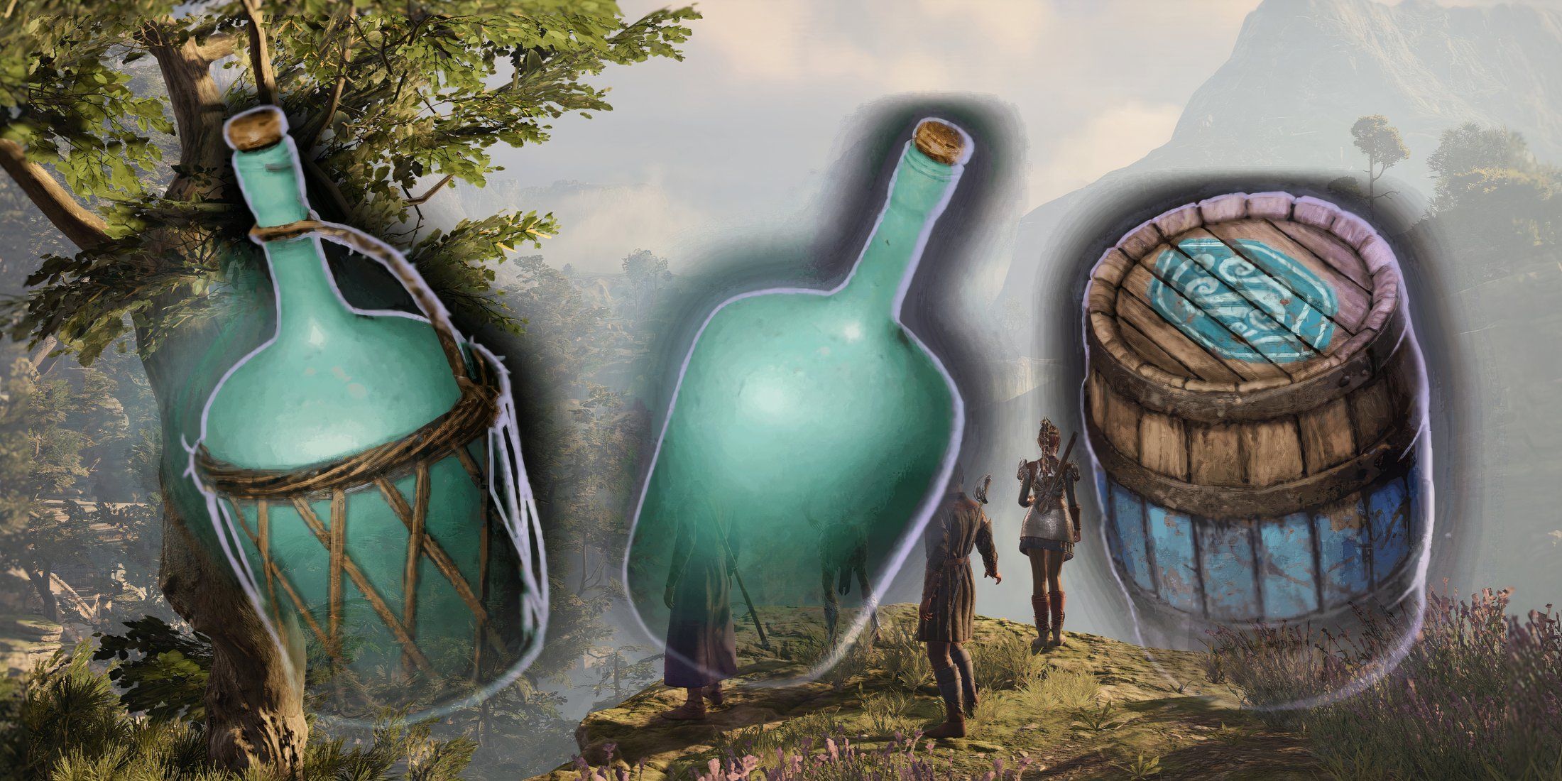 Baldur's Gate 3 Jug, Carafe and Barrel of Water