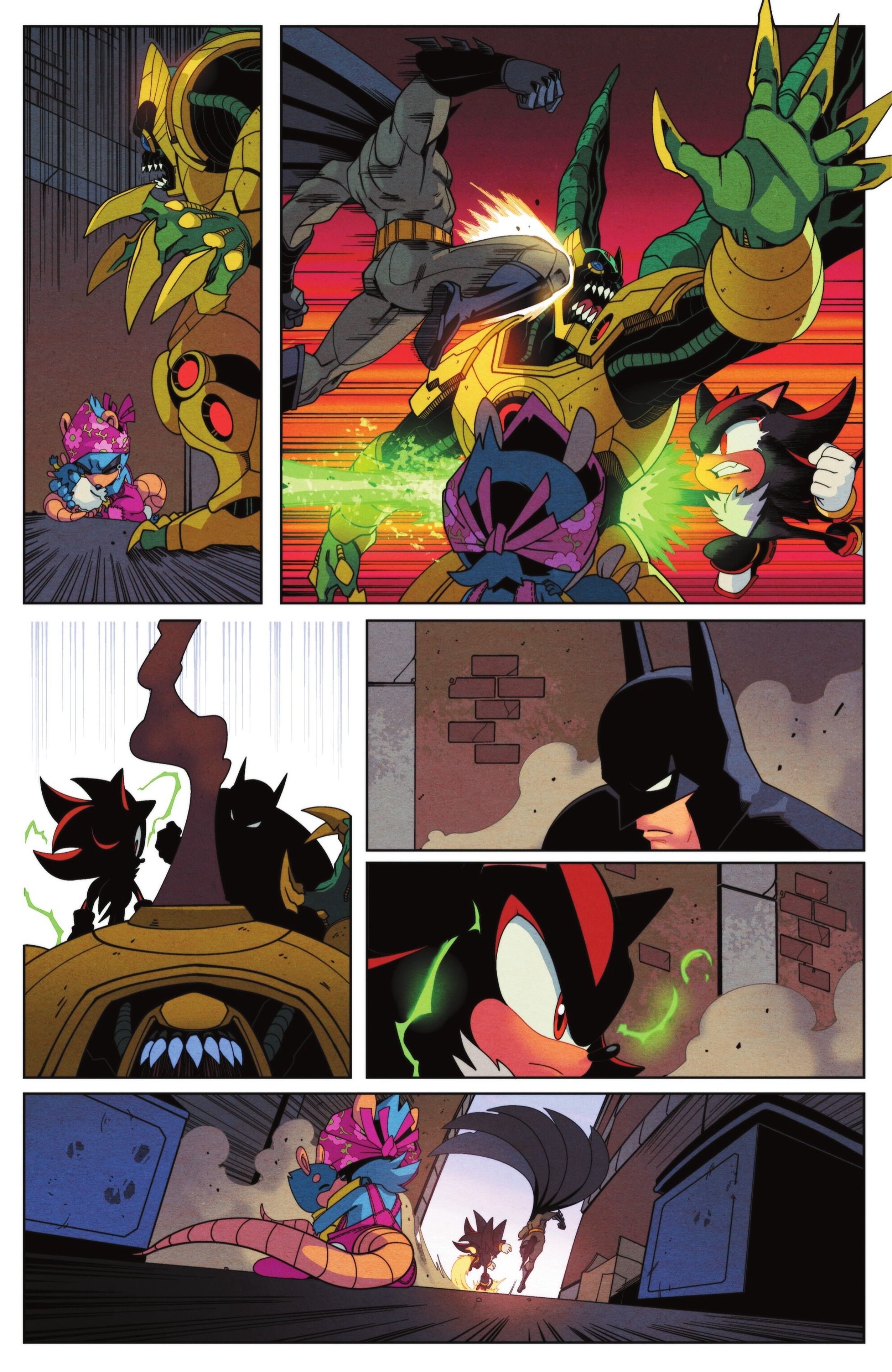 Batman and Shadow Team Up in DC x Sonic #1