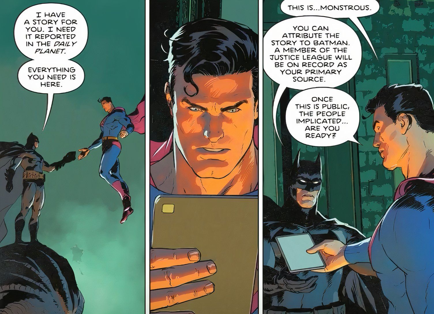 Batman Asks Superman to Expose Theromise DC