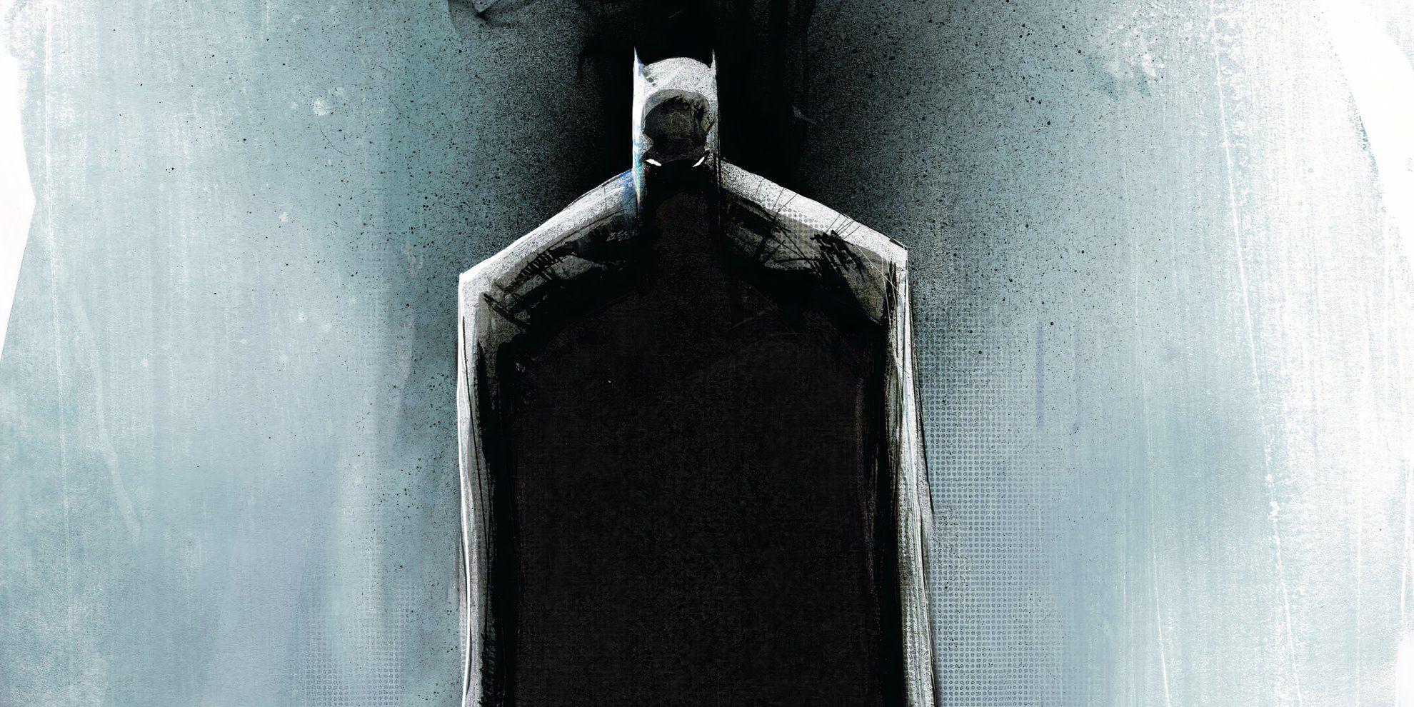 Batman standing in shadows with a smokey effect to them