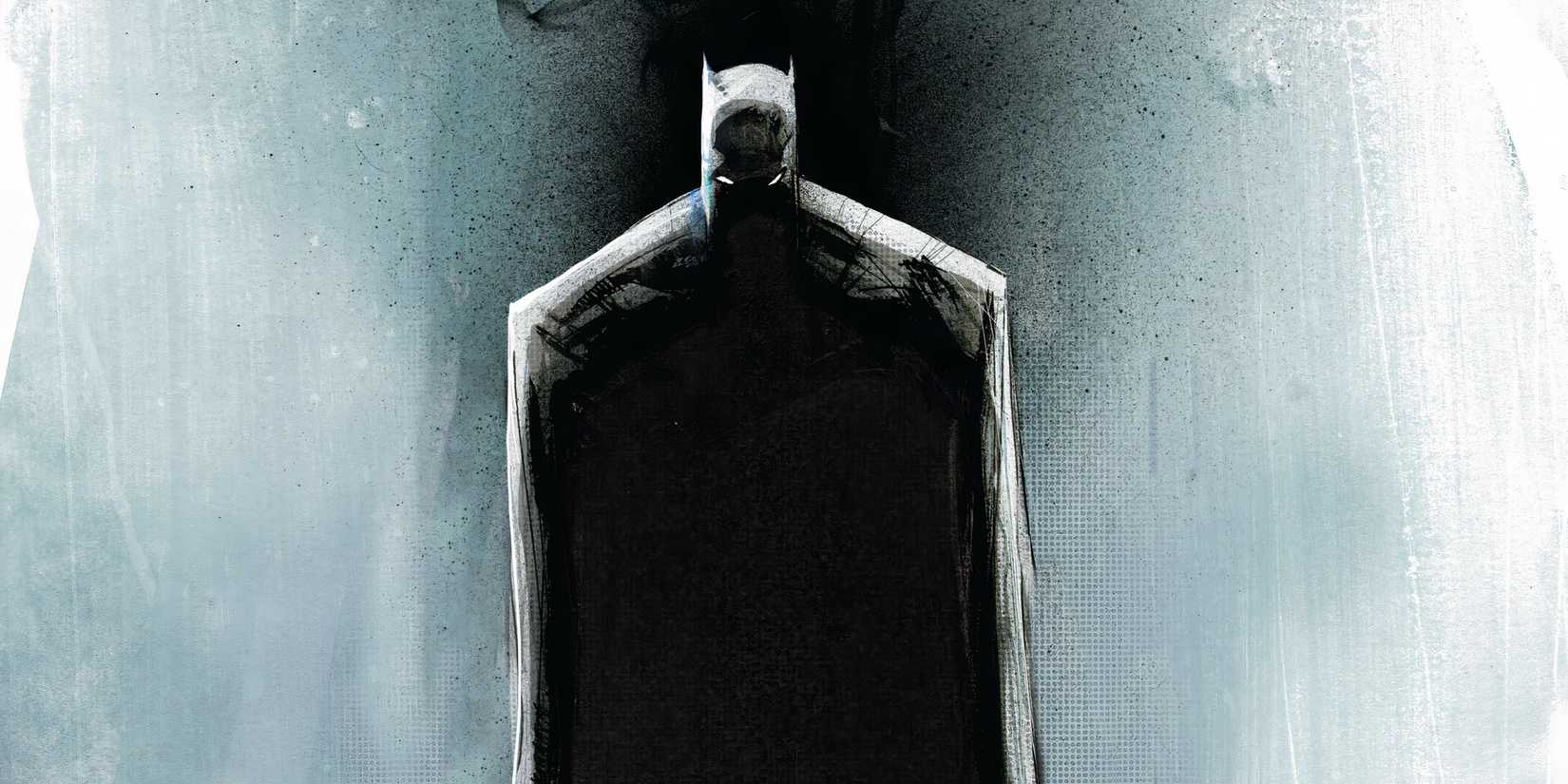 Batman standing in shadows with a smokey effect to them