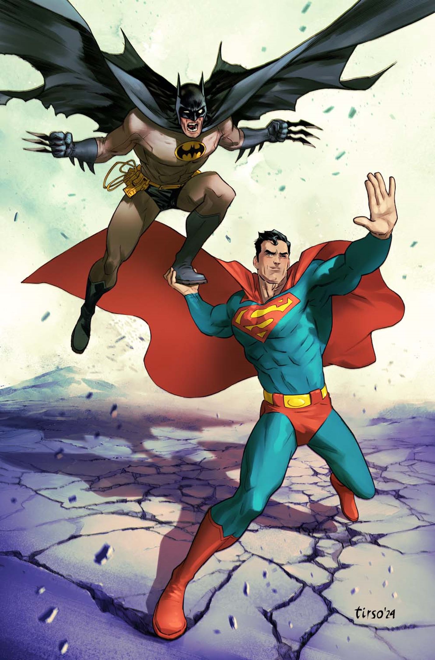 Batman &amp; Superman Do Marvel Fastball Special in Variant Cover Art by Tirso