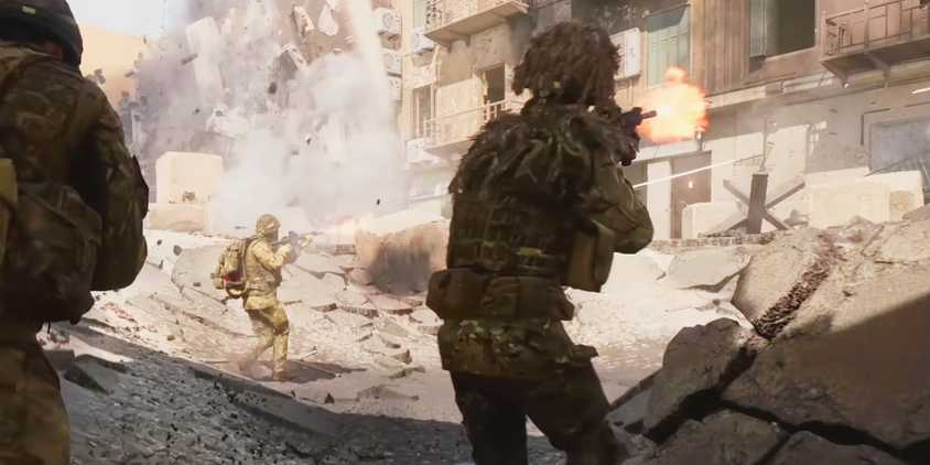 Cropped screenshot from Battlefield trailer footage.