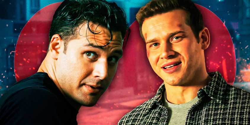 Ryan Guzman as Eddie Diaz and Oliver Stark as Buck in 9-1-1.