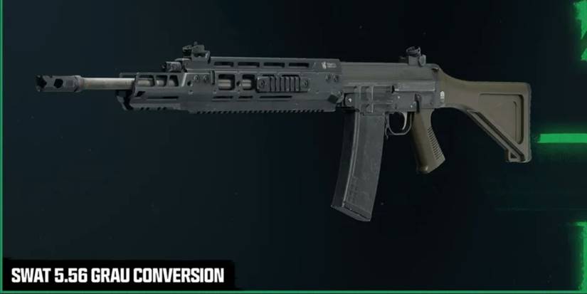 The Swat 5.56 Black Ops 6 Weapon with the Grau conversion kit attached