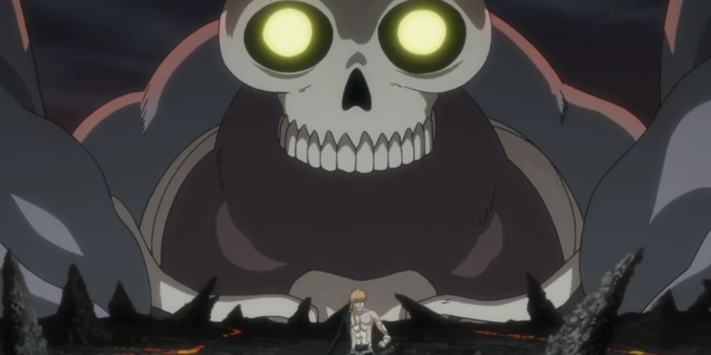 A Kushanada looms over Ichigo in Hell.