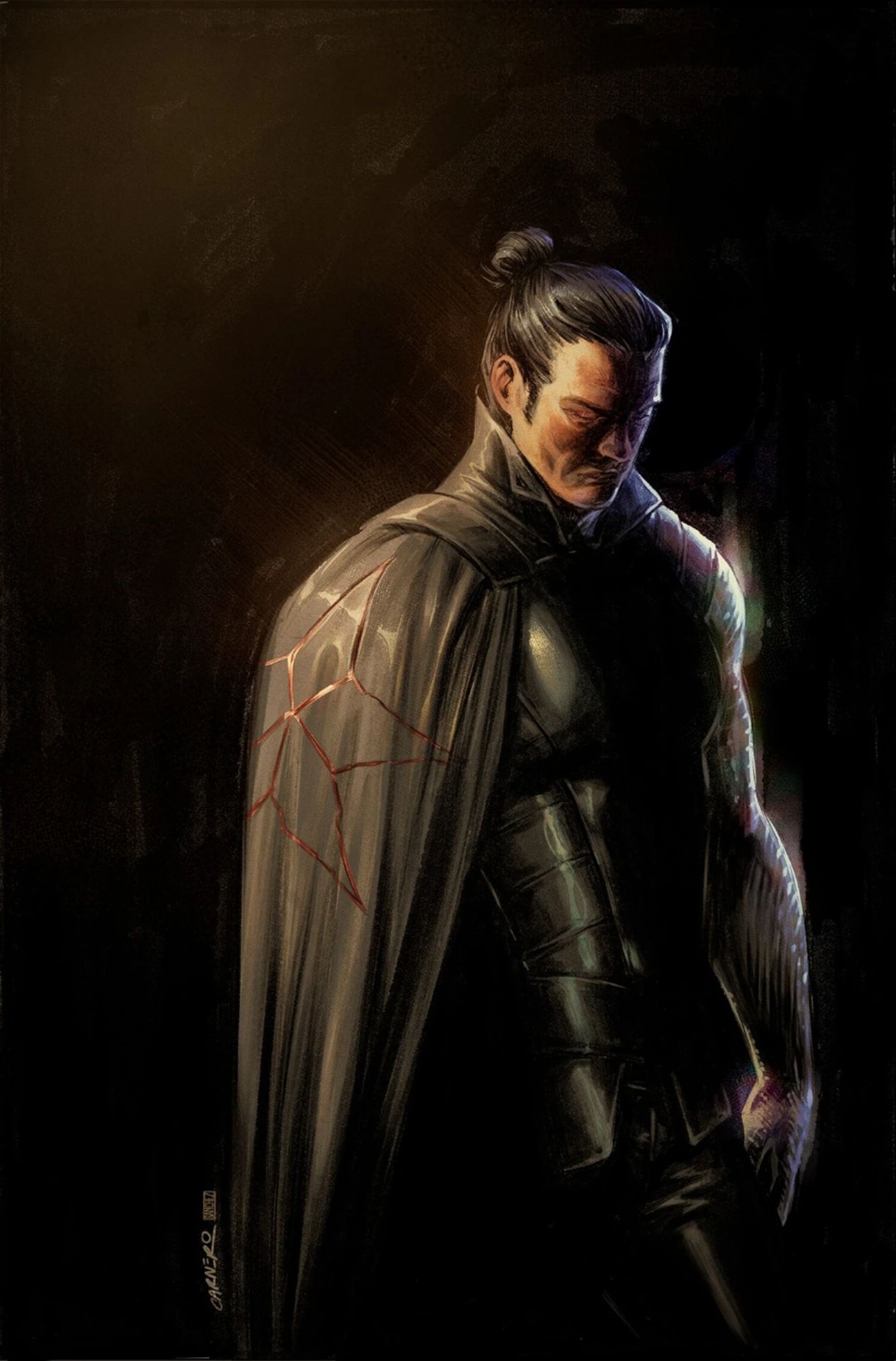 Bucky Barnes as Revolution, emerged from the shadows.