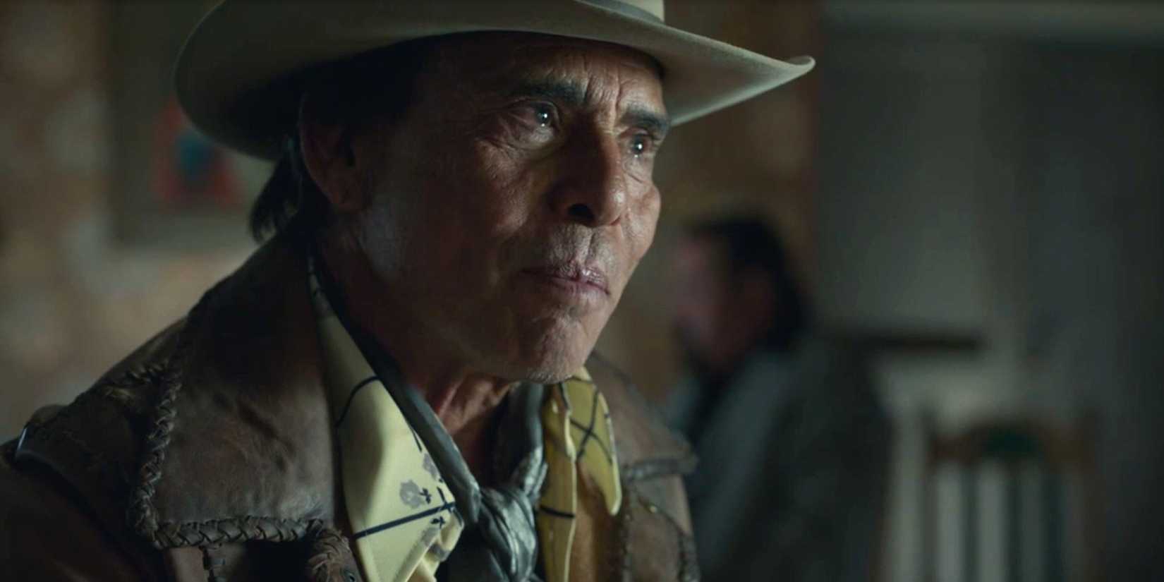 Budge de Baca (Raoul Max Trujillo) smirking in Dark Winds season 3, episode 3