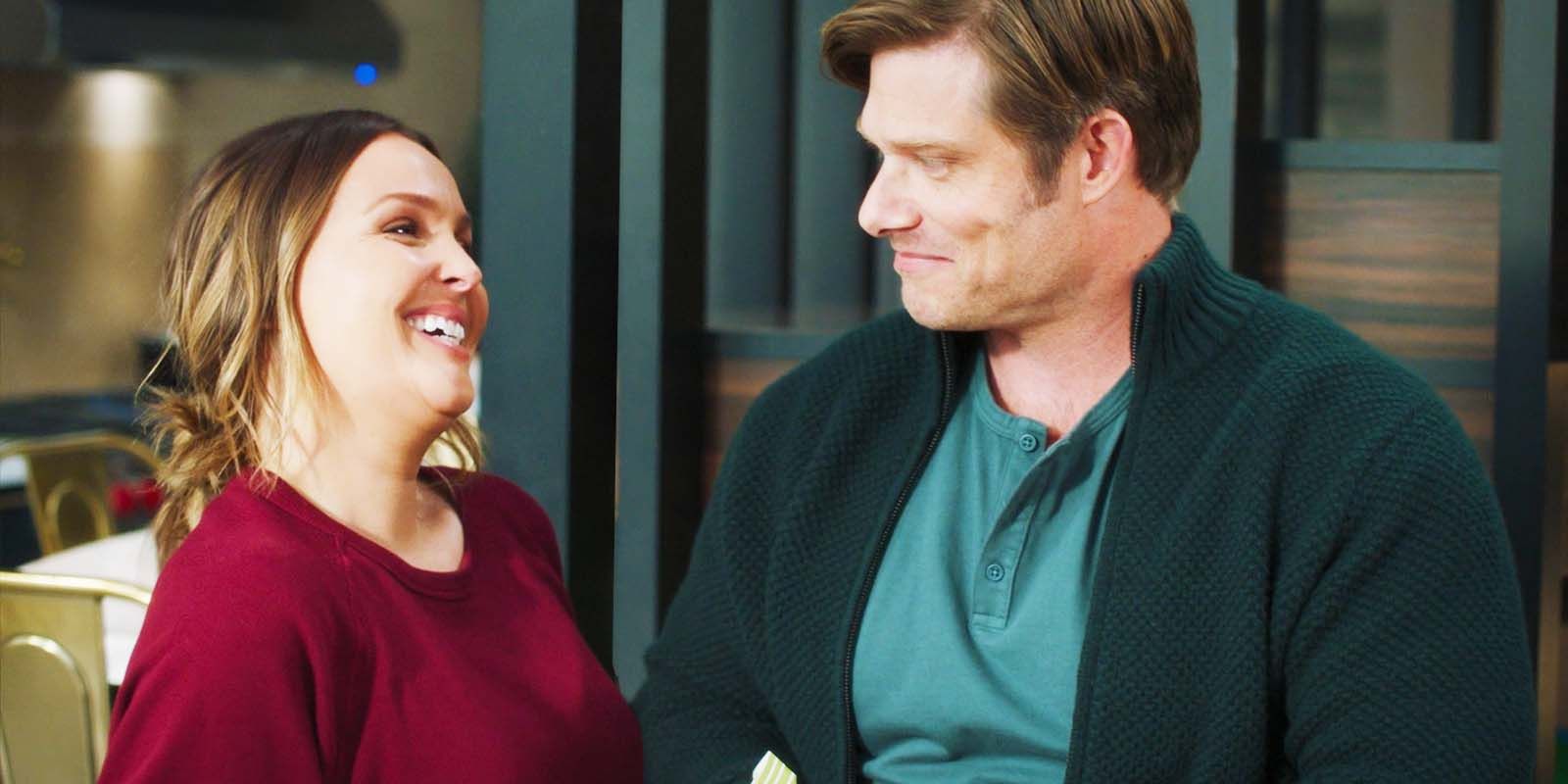 Camilla Luddington as Jo and Chris Carmack as Link in Grey's Anatomy season 21 episode 10