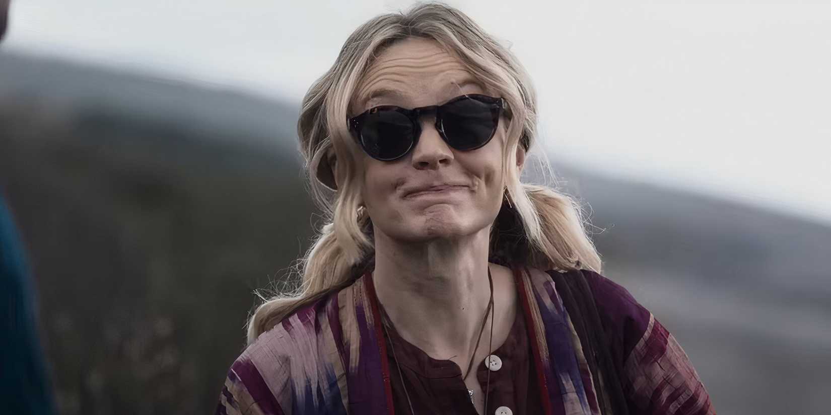 Carey Mulligan making a silly face in The Battle of Wallis Island-1