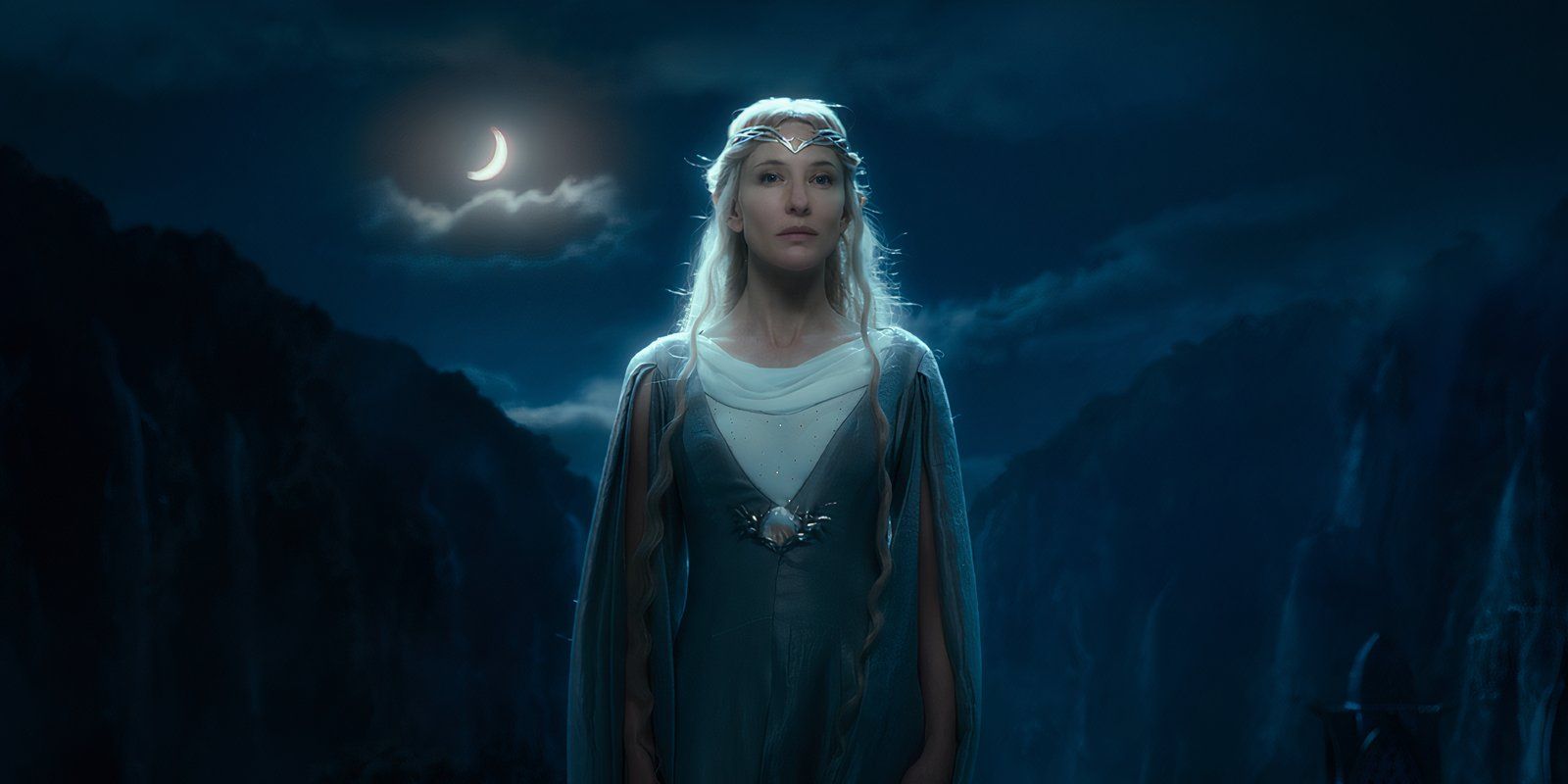 Cate Blanchett looking regal as Galadriel in The Hobbit An Unexpected Journey