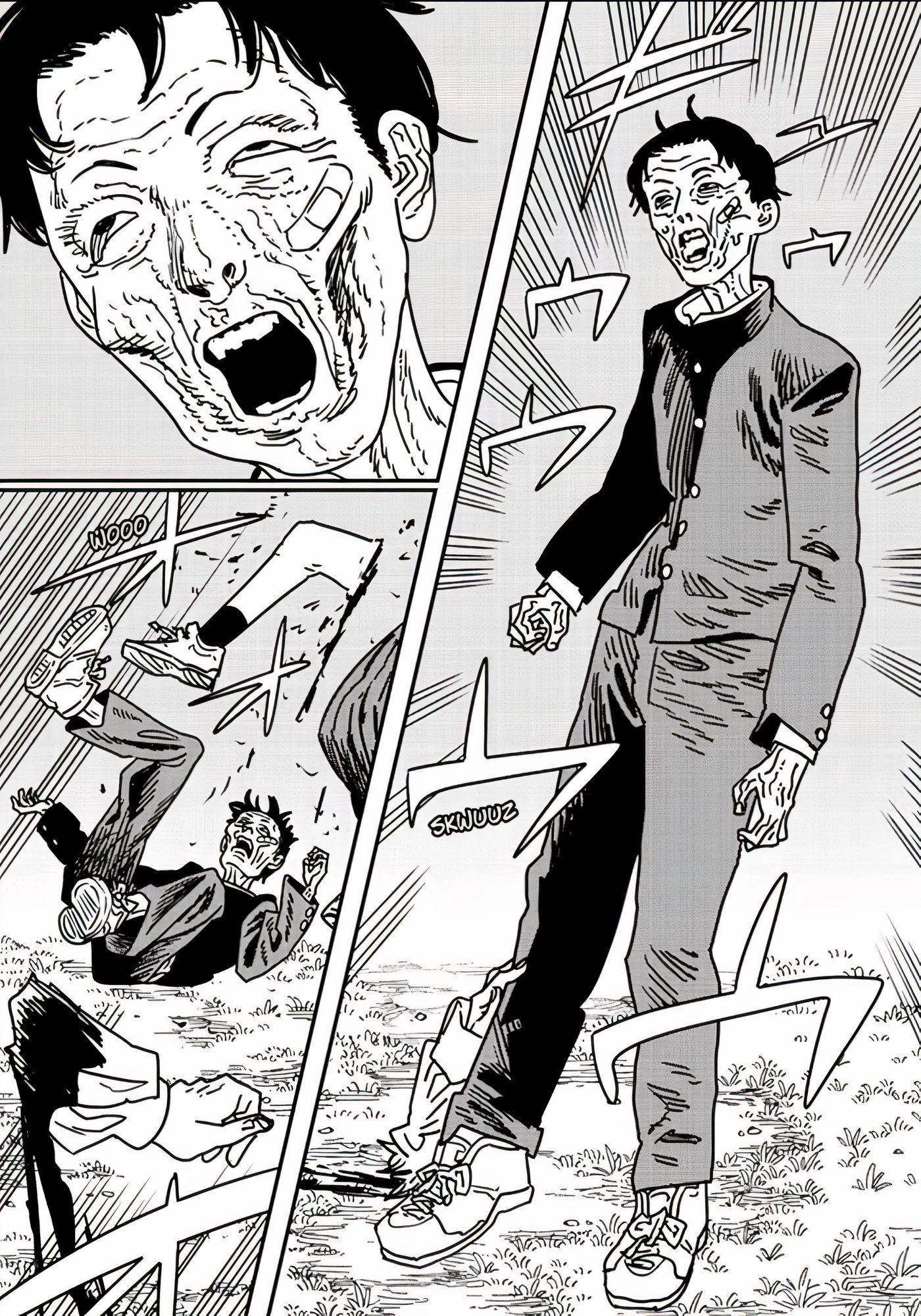 The Death Devil using her ability to drain the life from a boy in Chainsaw Man chapter #197.