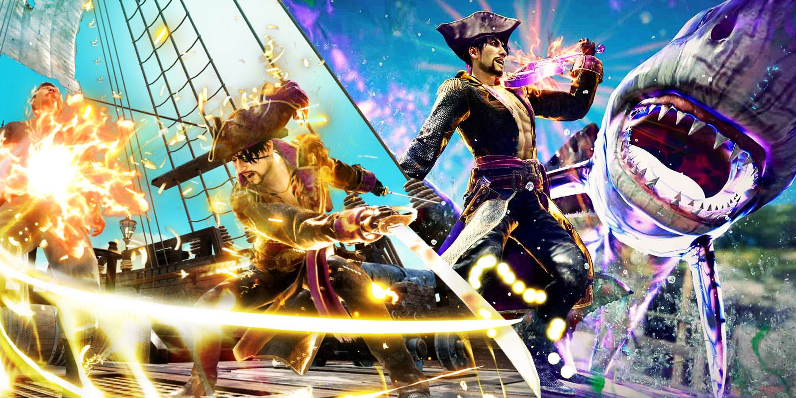 Character from Like A Dragon Pirate Yakuza In Hawaii in combat