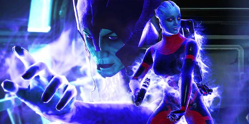 Characters from Mass Effect 1 using biotics