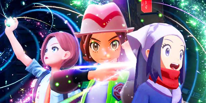 Characters from Pokémon Legends Z-A, Pokémon Legends Arceus, and Pokémon Scarlet and Violet
