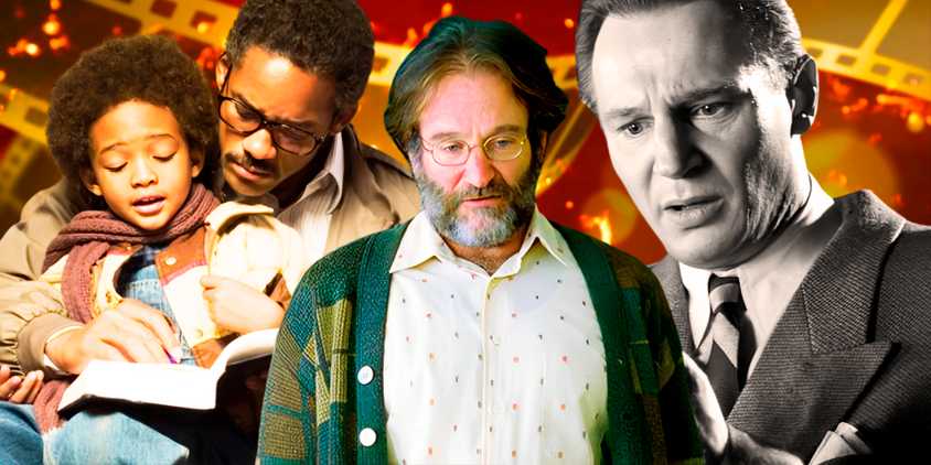 characters from Schindler's List, Good Will Hunting, and The Pursuit of Happyness
