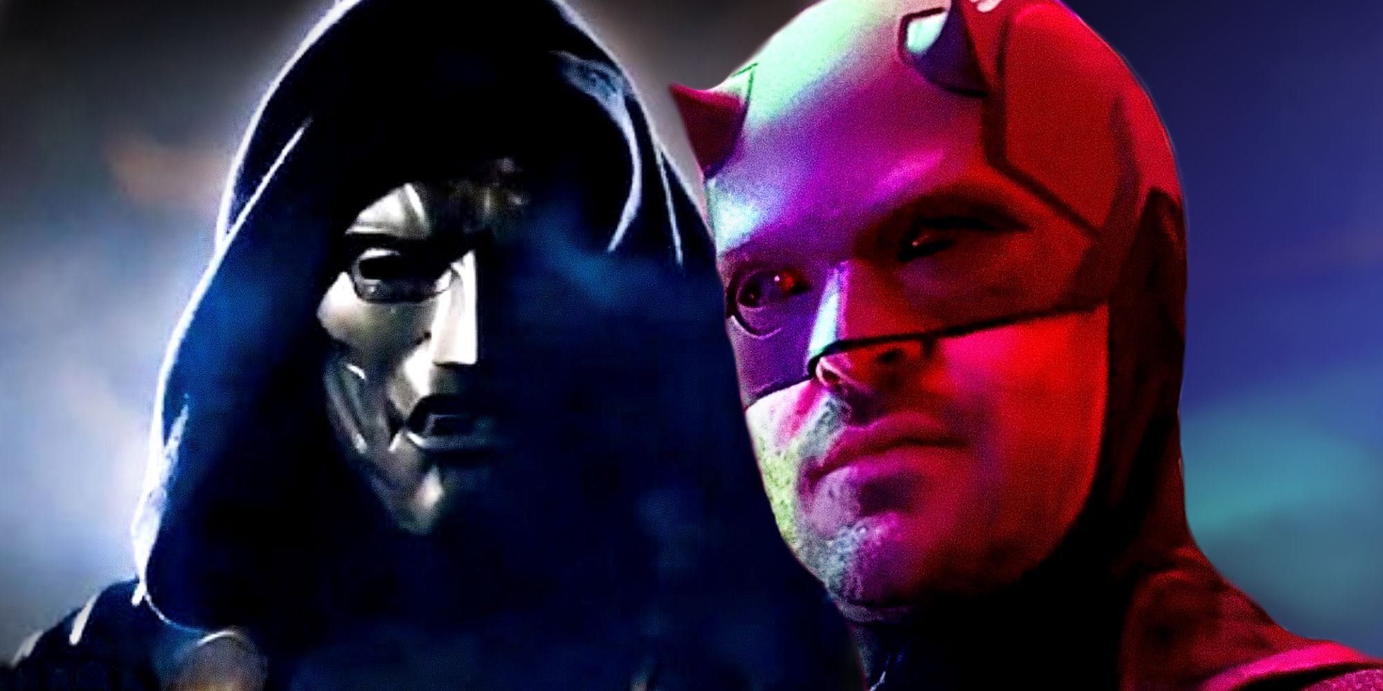 Charlie Cox&rsquo;s Daredevil has a standoff with Fantastic Four&rsquo;s 2005 Doctor Doom at night