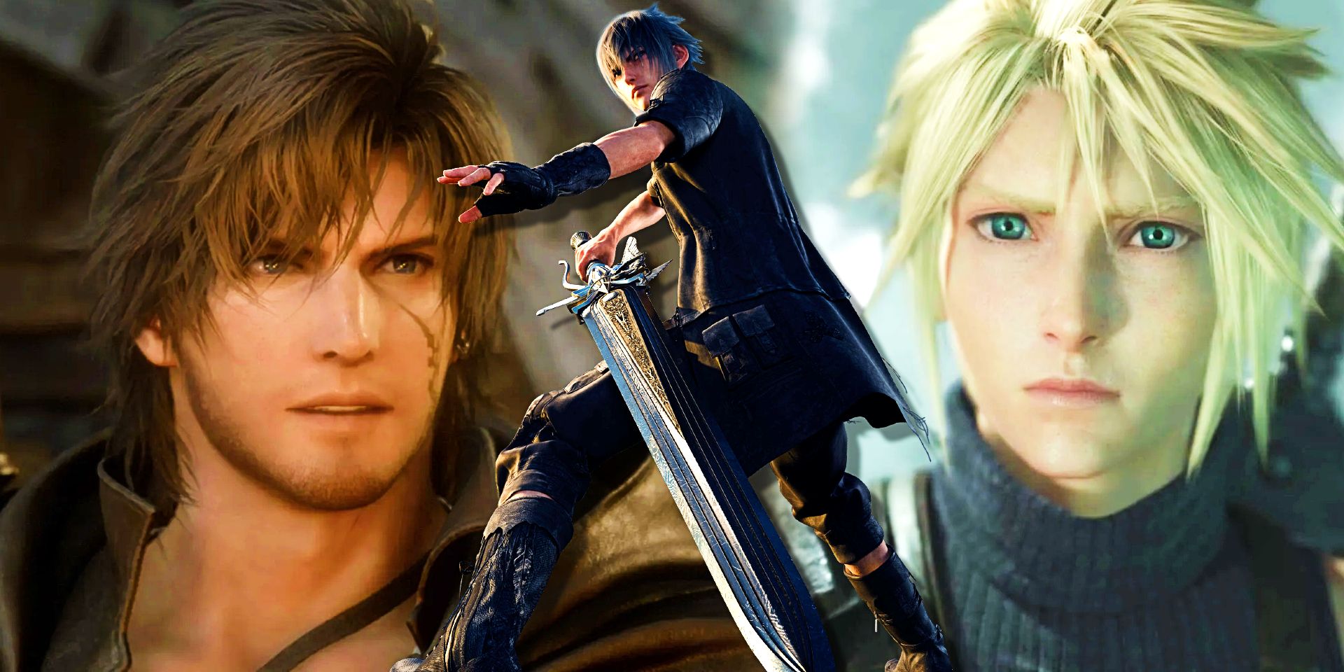 Clive, Cloud, and Noctis from the Final Fantasy series.