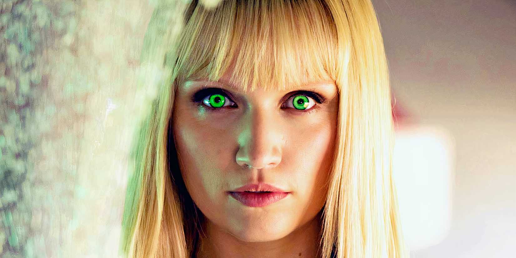 Close-up of Emily Berrington as Niska in Humans