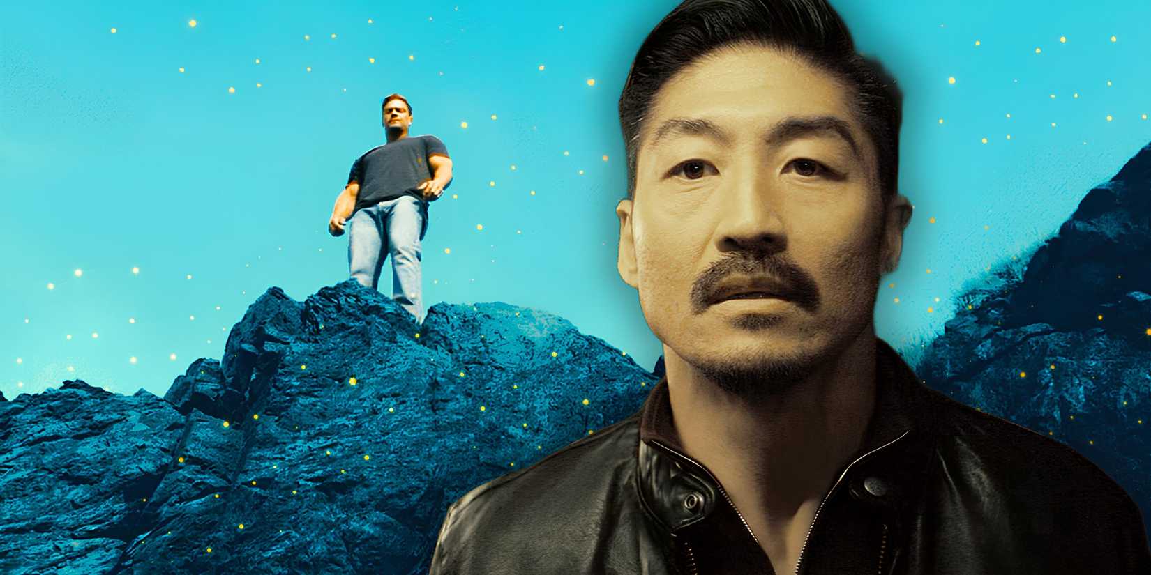 Close up of Quinn and Reacher Standing over a Rocky Beach Cliff