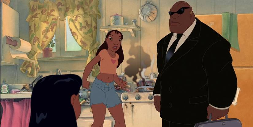Cobra Bubbles talks to Lilo and Nani in Lilo and Stitch-1