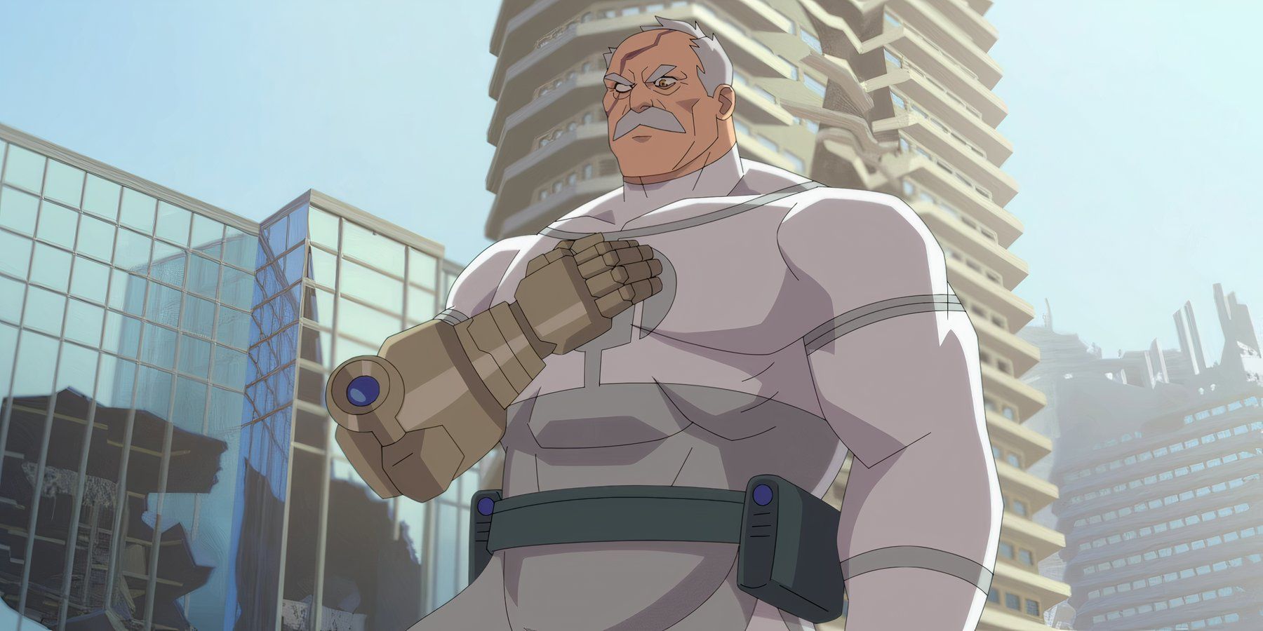 Conquest with his hand against his chest in Invincible season 3