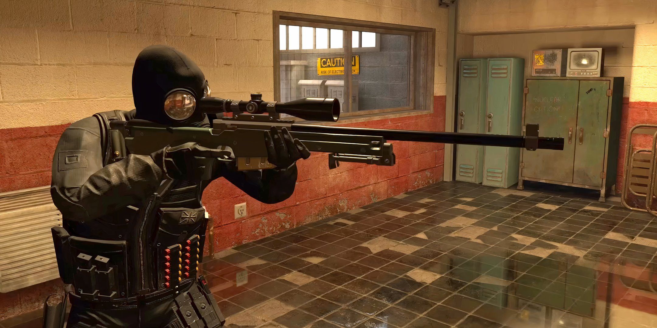 A player wielding a sniper rifle takes aim in a screenshot from the fan-made game Counter-Strike: Legacy.