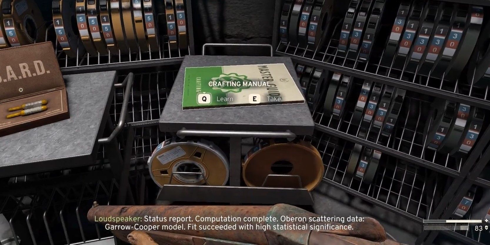 Crafting manual at the interchange in atomfall