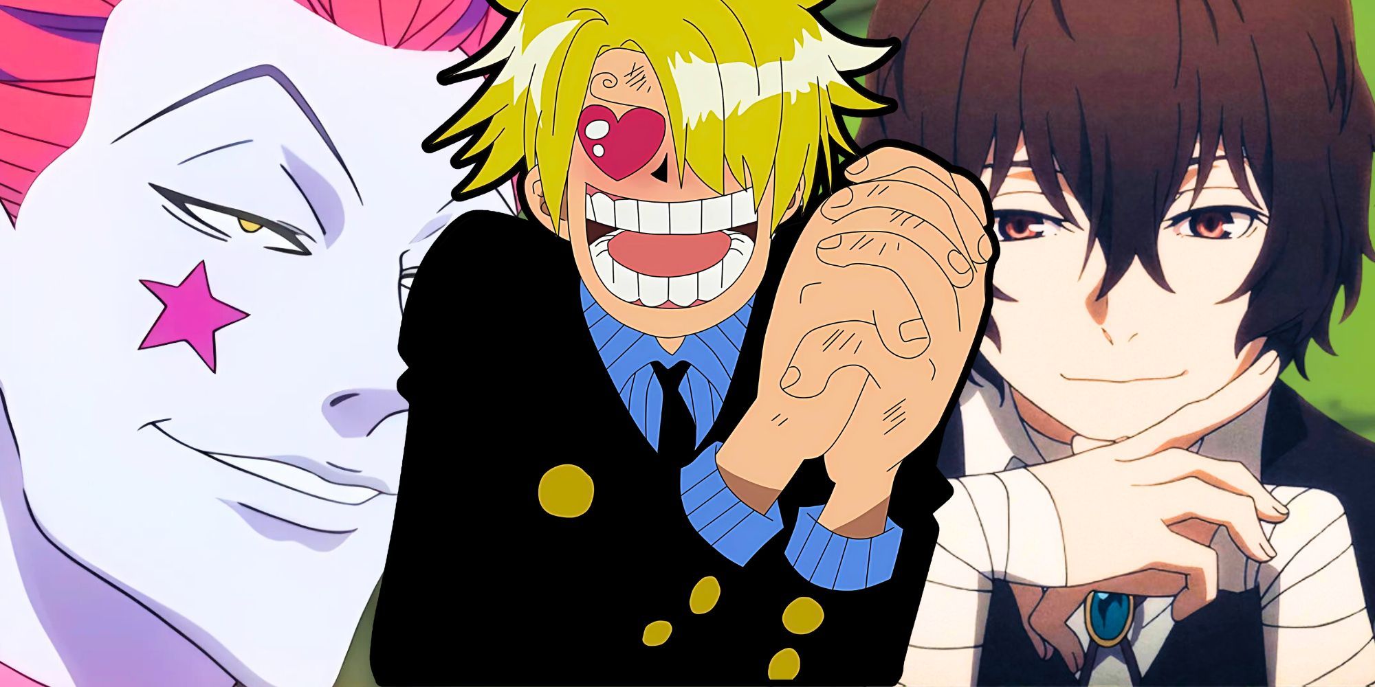 Custom image featuring Hisoka, Sanji, and Dazai